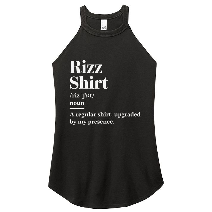 Funny Rizz Gen Z Gen Alpha Slang Charisma Meme Rizz Women's Perfect Tri Rocker Tank