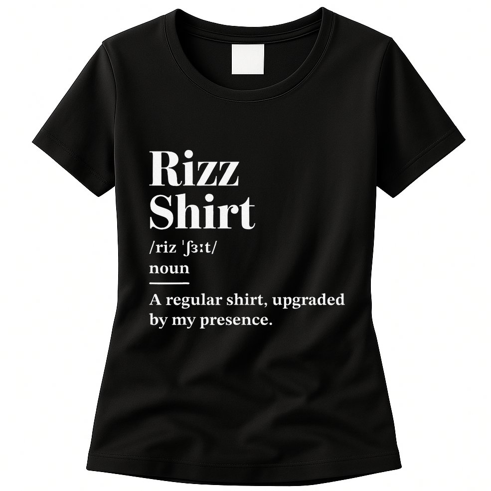 Funny Rizz Gen Z Gen Alpha Slang Charisma Meme Rizz Womens T-Shirt