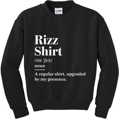 Funny Rizz Gen Z Gen Alpha Slang Charisma Meme Rizz Kids Sweatshirt