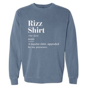 Funny Rizz Gen Z Gen Alpha Slang Charisma Meme Rizz Garment-Dyed Sweatshirt