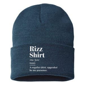 Funny Rizz Gen Z Gen Alpha Slang Charisma Meme Rizz Sustainable Knit Beanie