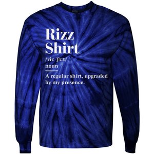 Funny Rizz Gen Z Gen Alpha Slang Charisma Meme Rizz Tie-Dye Long Sleeve Shirt