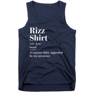 Funny Rizz Gen Z Gen Alpha Slang Charisma Meme Rizz Tank Top