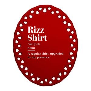 Funny Rizz Gen Z Gen Alpha Slang Charisma Meme Rizz Ceramic Oval Ornament