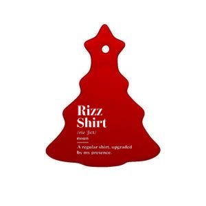 Funny Rizz Gen Z Gen Alpha Slang Charisma Meme Rizz Ceramic Tree Ornament