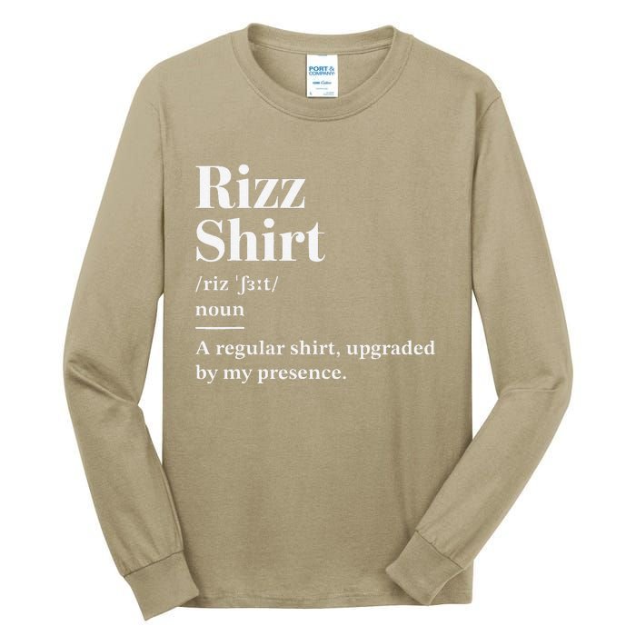 Funny Rizz Gen Z Gen Alpha Slang Charisma Meme Rizz Tall Long Sleeve T-Shirt