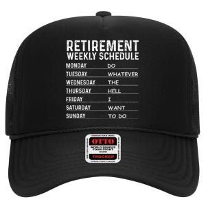 Funny Retirement Gift For Men Women Cool Retired Retiree High Crown Mesh Back Trucker Hat