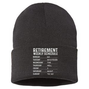 Funny Retirement Gift For Men Women Cool Retired Retiree Sustainable Knit Beanie