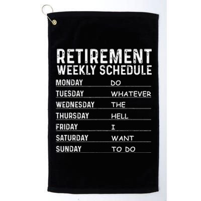 Funny Retirement Gift For Men Women Cool Retired Retiree Platinum Collection Golf Towel