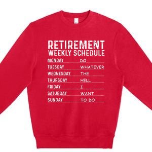 Funny Retirement Gift For Men Women Cool Retired Retiree Premium Crewneck Sweatshirt