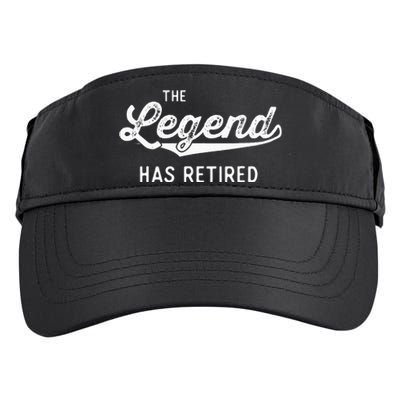 Funny Retiret Gifts The Legend Has Retired Adult Drive Performance Visor