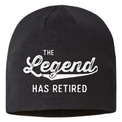 Funny Retiret Gifts The Legend Has Retired Sustainable Beanie