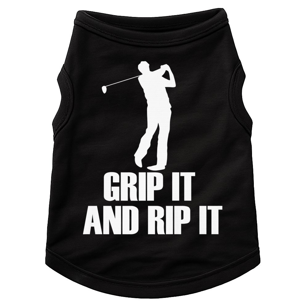 Funny Retro Grip and Rip It Disc Golf Doggie Tank