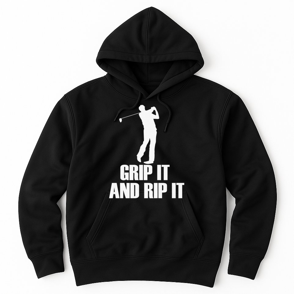 Funny Retro Grip and Rip It Disc Golf Hoodie