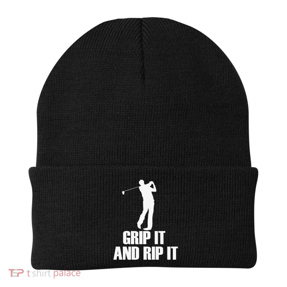 Funny Retro Grip and Rip It Disc Golf Beanie