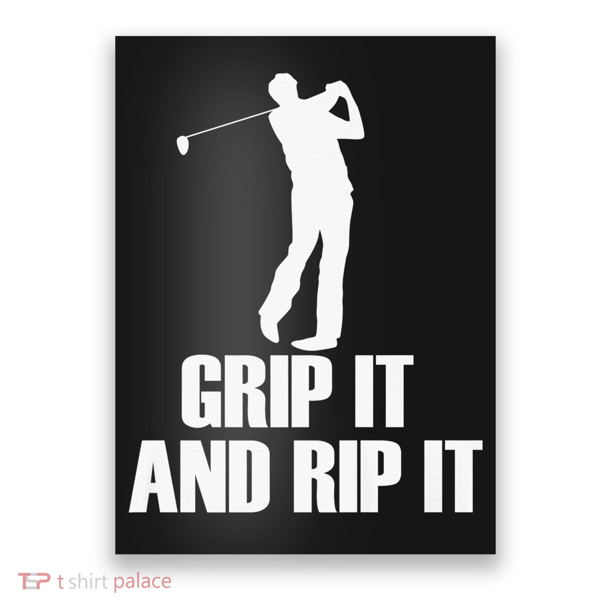 Funny Retro Grip and Rip It Disc Golf Poster