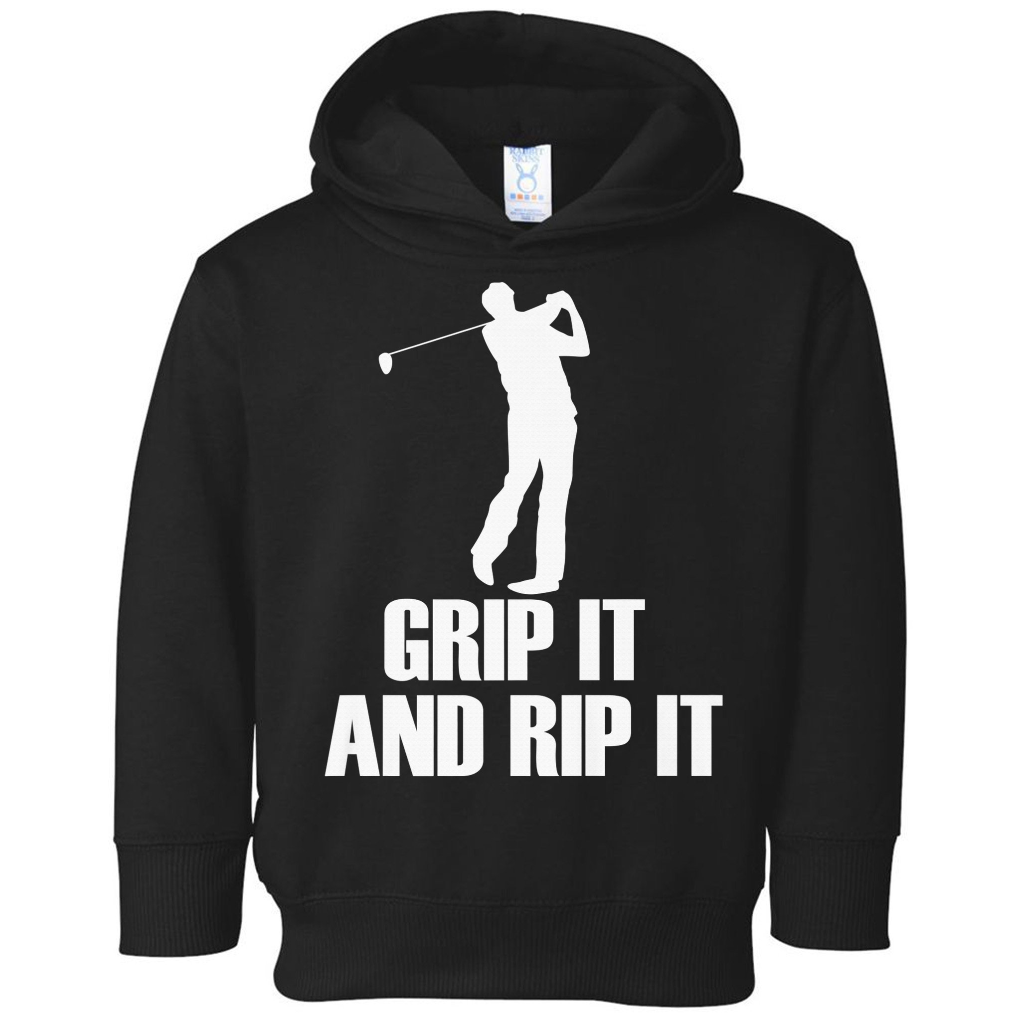 Funny Retro Grip and Rip It Disc Golf Toddler Hoodie