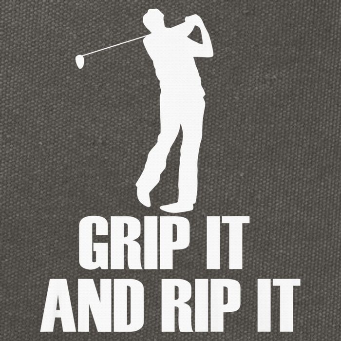 Funny Retro Grip and Rip It Disc Golf Cotton Canvas Backpack