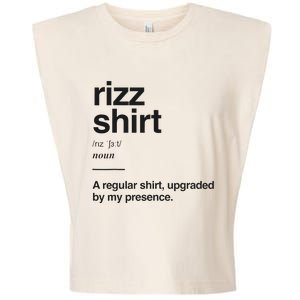 Funny Rizz Gen Z Gen Alpha Slang Charisma Meme Rizz Garment-Dyed Women's Muscle Tee