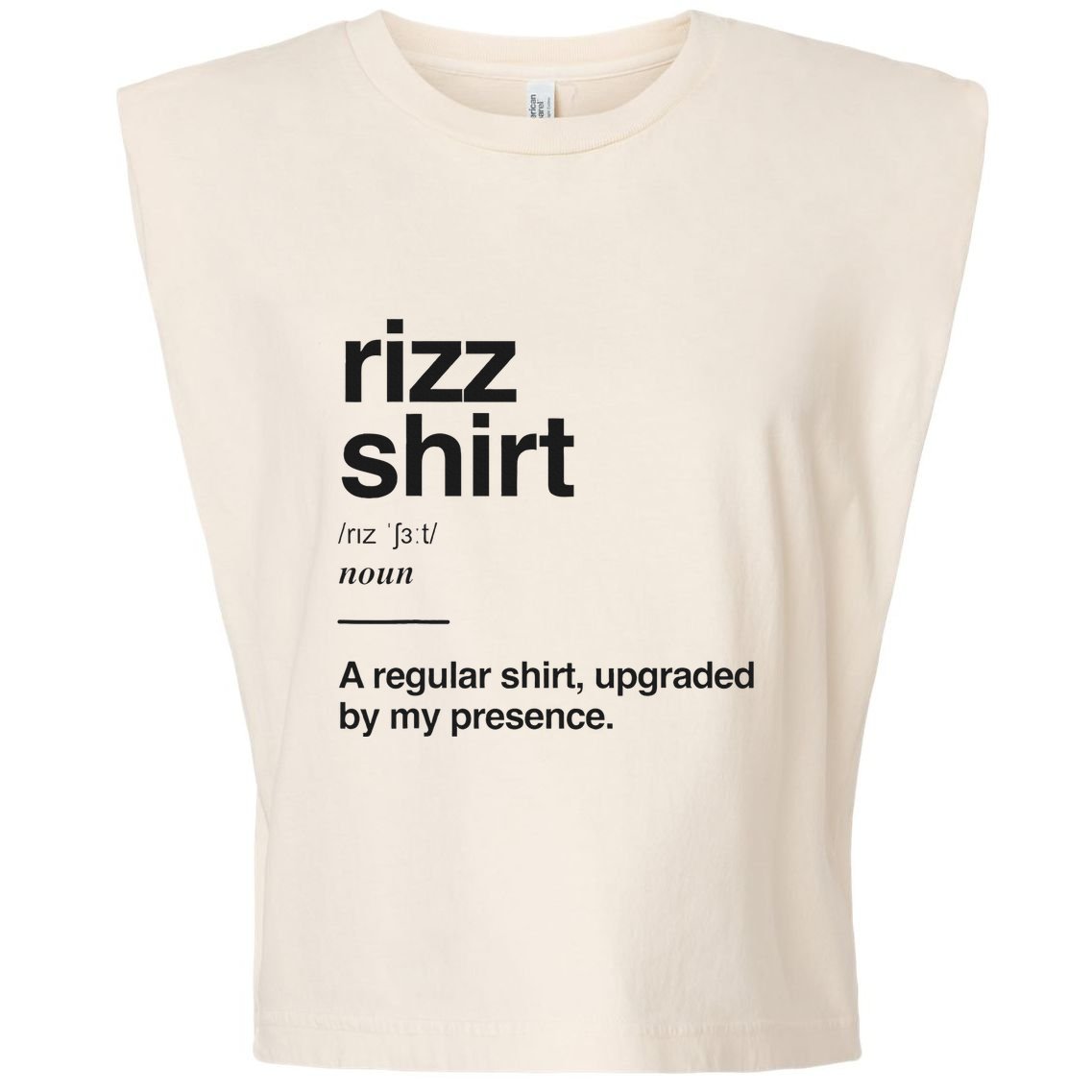 Funny Rizz Gen Z Gen Alpha Slang Charisma Meme Rizz Garment-Dyed Women's Muscle Tee