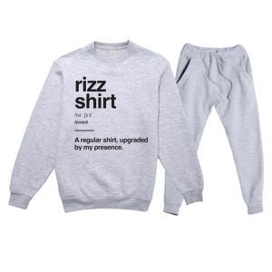 Funny Rizz Gen Z Gen Alpha Slang Charisma Meme Rizz Premium Crewneck Sweatsuit Set