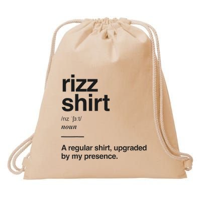 Funny Rizz Gen Z Gen Alpha Slang Charisma Meme Rizz Drawstring Bag