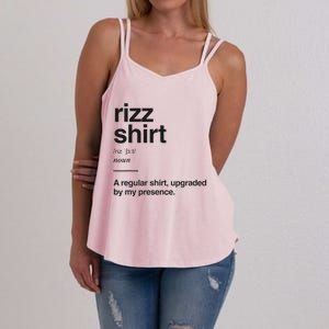 Funny Rizz Gen Z Gen Alpha Slang Charisma Meme Rizz Women's Strappy Tank