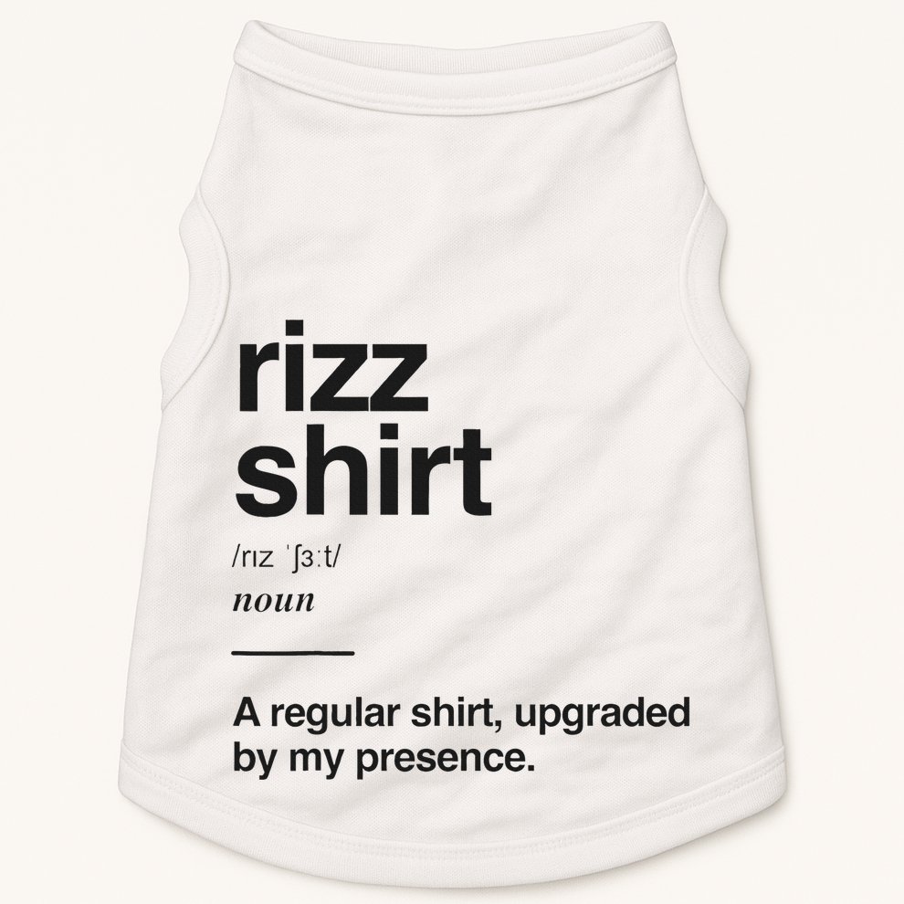 Funny Rizz Gen Z Gen Alpha Slang Charisma Meme Rizz Doggie Tank