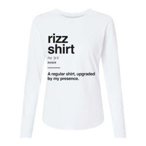 Funny Rizz Gen Z Gen Alpha Slang Charisma Meme Rizz Womens Cotton Relaxed Long Sleeve T-Shirt