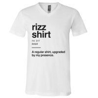 Funny Rizz Gen Z Gen Alpha Slang Charisma Meme Rizz V-Neck T-Shirt