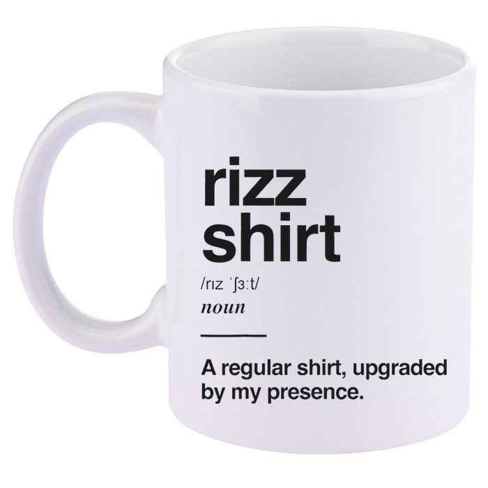 Funny Rizz Gen Z Gen Alpha Slang Charisma Meme Rizz 11oz C Handle Ceramic Mug