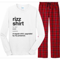 Funny Rizz Gen Z Gen Alpha Slang Charisma Meme Rizz Long Sleeve Pajama Set