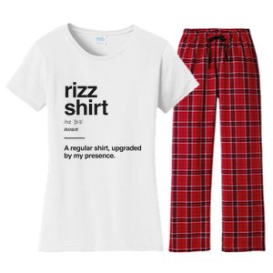 Funny Rizz Gen Z Gen Alpha Slang Charisma Meme Rizz Women's Flannel Pajama Set