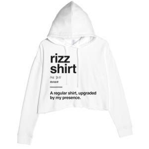 Funny Rizz Gen Z Gen Alpha Slang Charisma Meme Rizz Crop Fleece Hoodie