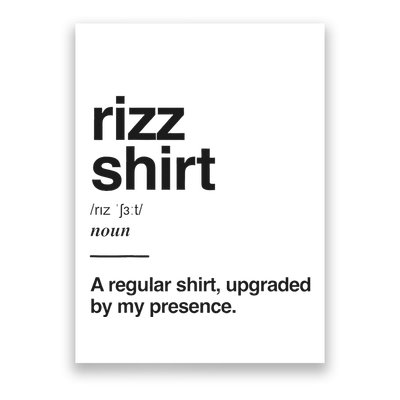 Funny Rizz Gen Z Gen Alpha Slang Charisma Meme Rizz Poster