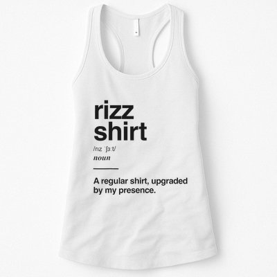 Funny Rizz Gen Z Gen Alpha Slang Charisma Meme Rizz Womens Tank Top