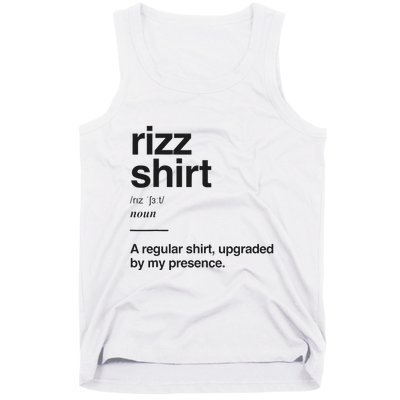 Funny Rizz Gen Z Gen Alpha Slang Charisma Meme Rizz Tank Top