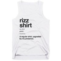 Funny Rizz Gen Z Gen Alpha Slang Charisma Meme Rizz Tank Top