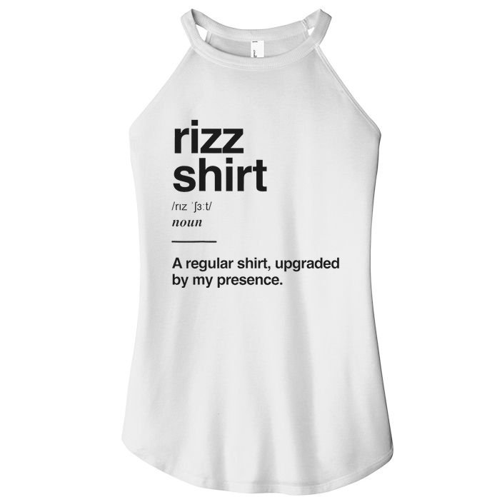 Funny Rizz Gen Z Gen Alpha Slang Charisma Meme Rizz Women's Perfect Tri Rocker Tank