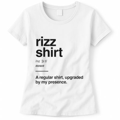 Funny Rizz Gen Z Gen Alpha Slang Charisma Meme Rizz Womens T-Shirt