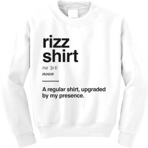 Funny Rizz Gen Z Gen Alpha Slang Charisma Meme Rizz Kids Sweatshirt