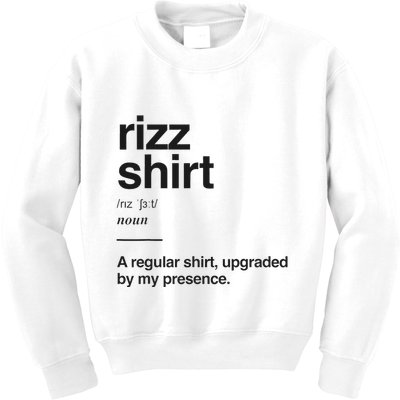 Funny Rizz Gen Z Gen Alpha Slang Charisma Meme Rizz Kids Sweatshirt