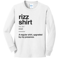 Funny Rizz Gen Z Gen Alpha Slang Charisma Meme Rizz Kids Long Sleeve Shirt