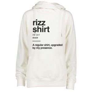 Funny Rizz Gen Z Gen Alpha Slang Charisma Meme Rizz Womens Funnel Neck Pullover Hood