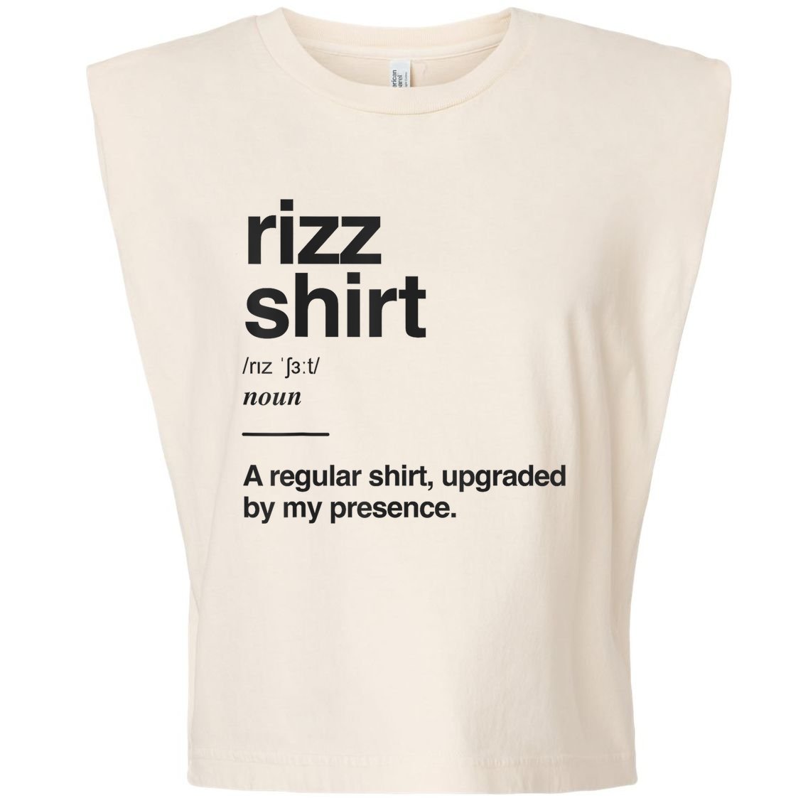Funny Rizz Gen Z Gen Alpha Slang Charisma Meme Rizz Garment-Dyed Women's Muscle Tee
