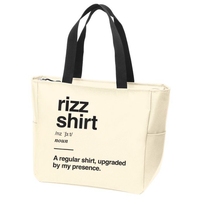 Funny Rizz Gen Z Gen Alpha Slang Charisma Meme Rizz Zip Tote Bag
