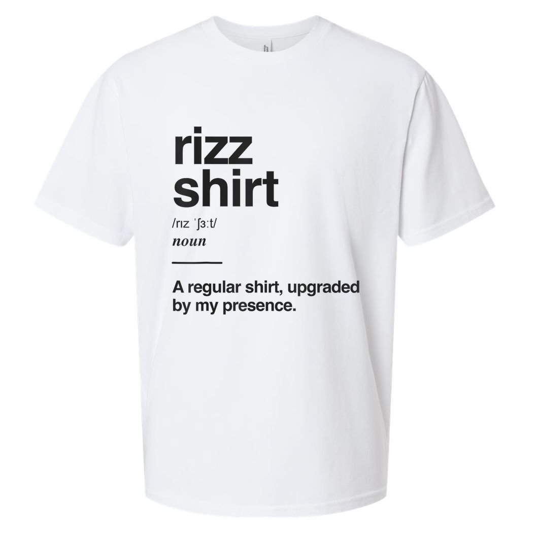 Funny Rizz Gen Z Gen Alpha Slang Charisma Meme Rizz Sueded Cloud Jersey T-Shirt