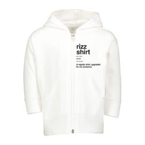 Funny Rizz Gen Z Gen Alpha Slang Charisma Meme Rizz Toddler Zip Fleece Hoodie