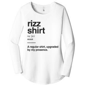 Funny Rizz Gen Z Gen Alpha Slang Charisma Meme Rizz Women's Perfect Tri Tunic Long Sleeve Shirt