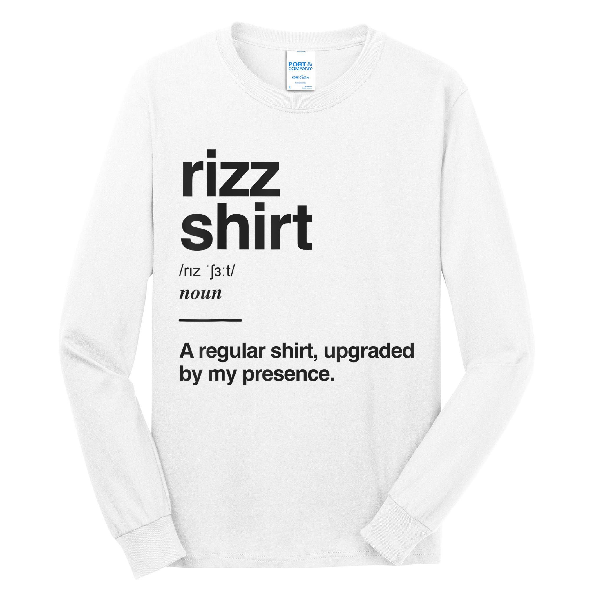 Funny Rizz Gen Z Gen Alpha Slang Charisma Meme Rizz Tall Long Sleeve T-Shirt